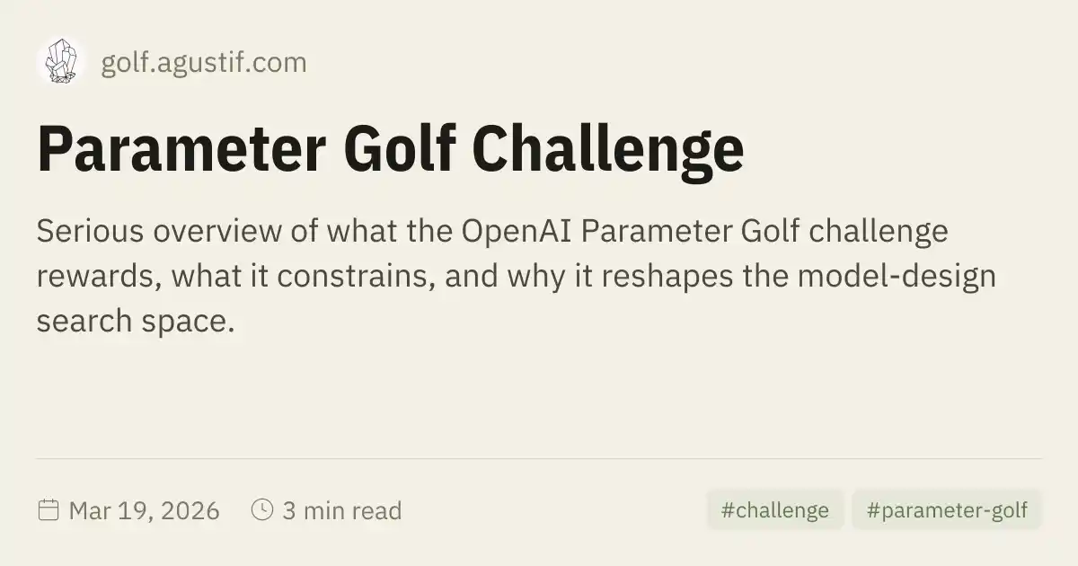 Parameter Golf Challenge